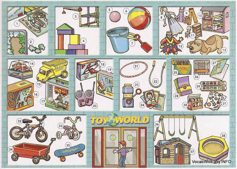 speelgoed Dictionary for kids, Toy store, Picture dictionary